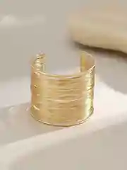 Золотой женский широкий браслет