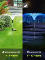 Алый светильник уличный, садовый,  на солнечной батарее