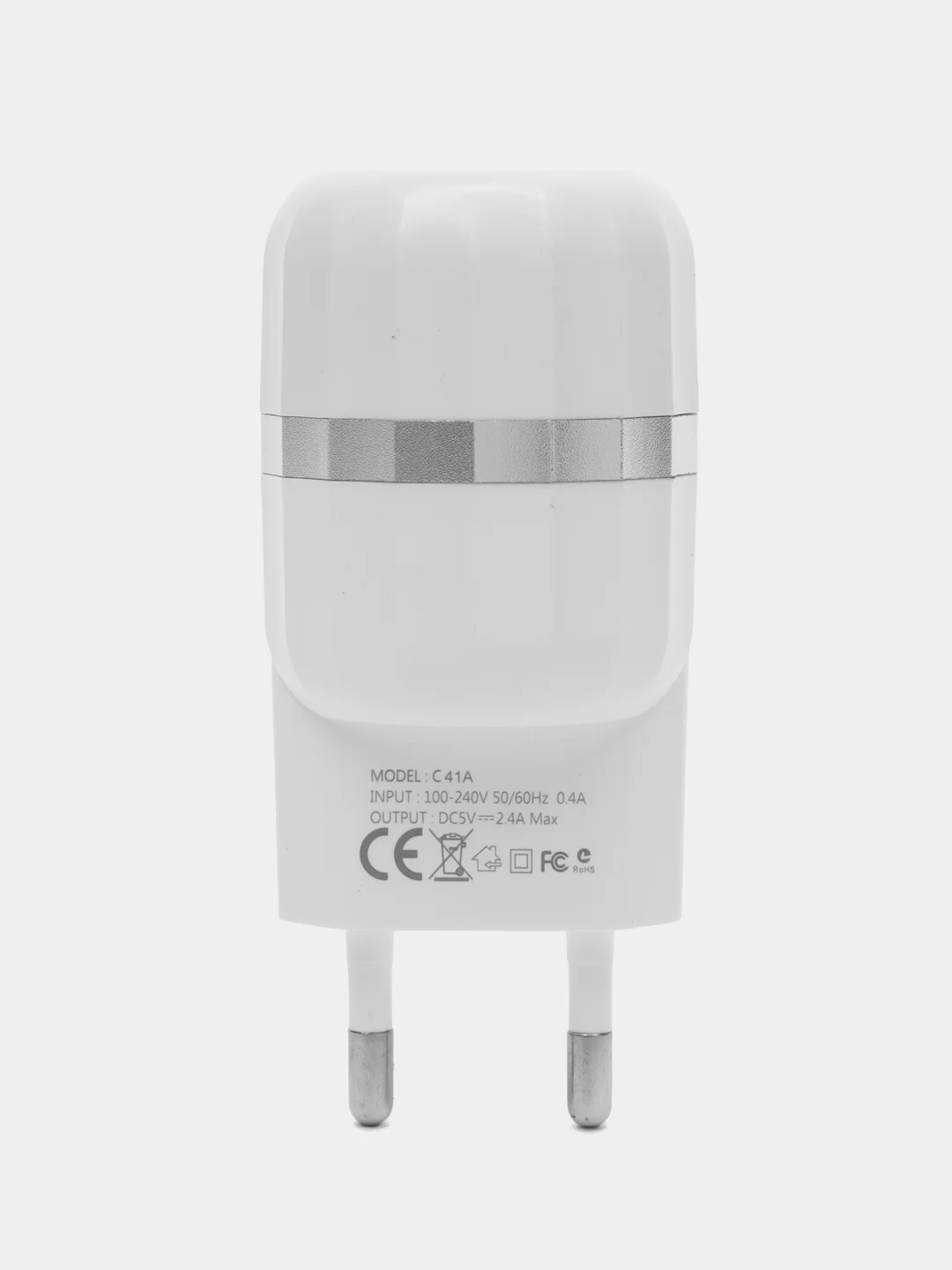 Зарядное устройство HOCO C41A 12W зарядный адаптер с двумя USB портами