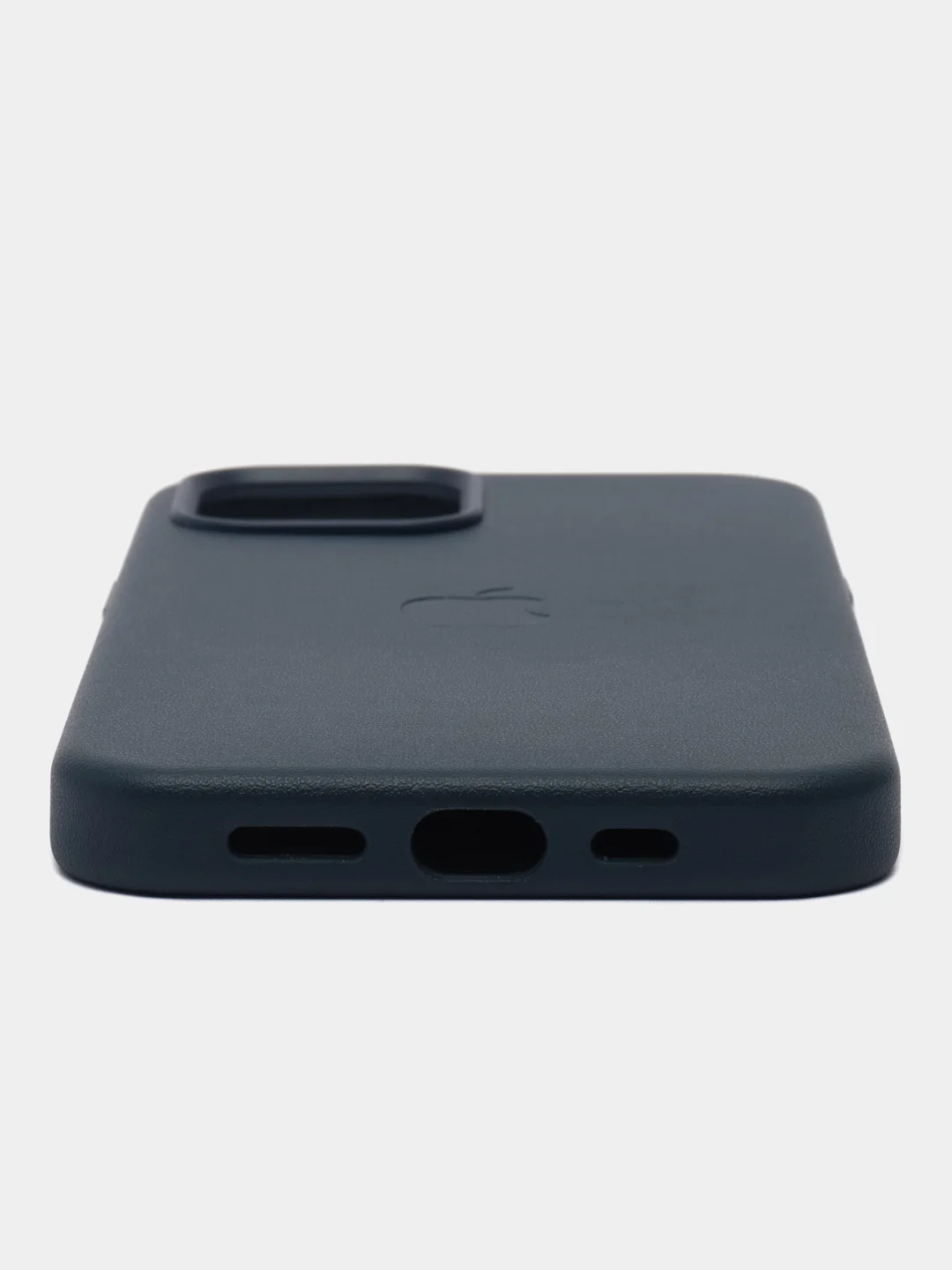 Синий кожаный чехол Leather Case MagSafe на iPhone 12/ 12 Pro / 13 Pro / 13 Pro Max