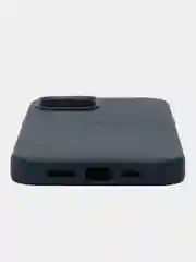 Синий кожаный чехол Leather Case MagSafe на iPhone 12/ 12 Pro / 13 Pro / 13 Pro Max