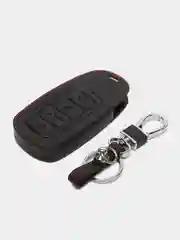 Кожаный чехол для смарт ключа красная нить Chery, Exeed, Omoda №803