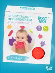 Голубой мини коврики для ванной на присосках