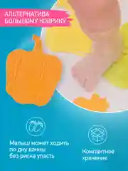Голубой мини коврики для ванной на присосках