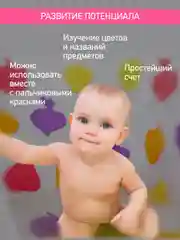 Голубой мини коврики для ванной на присосках