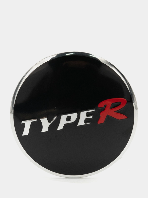 Наклейки на диски, колпаки Honda Civic Type R сферические, изогнутые, 56 мм, 4 штуки