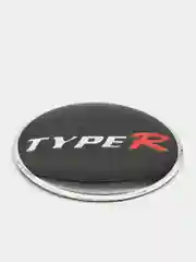 Черный наклейки на диски, колпаки Honda Civic Type R сферические, изогнутые, 56 мм, 4 штуки