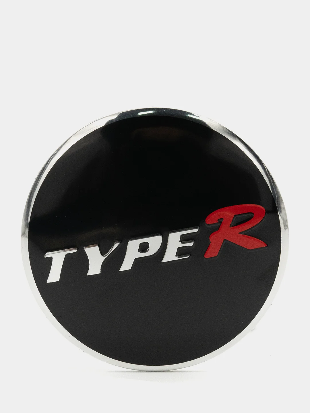 Черный наклейки на диски, колпаки Honda Civic Type R сферические, изогнутые, 56 мм, 4 штуки