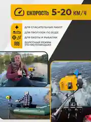Двухтактный подвесной лодочный мотор Partner for Garden ОМ 630 4 л.с, 2.8 кВт, 7000 об/мин