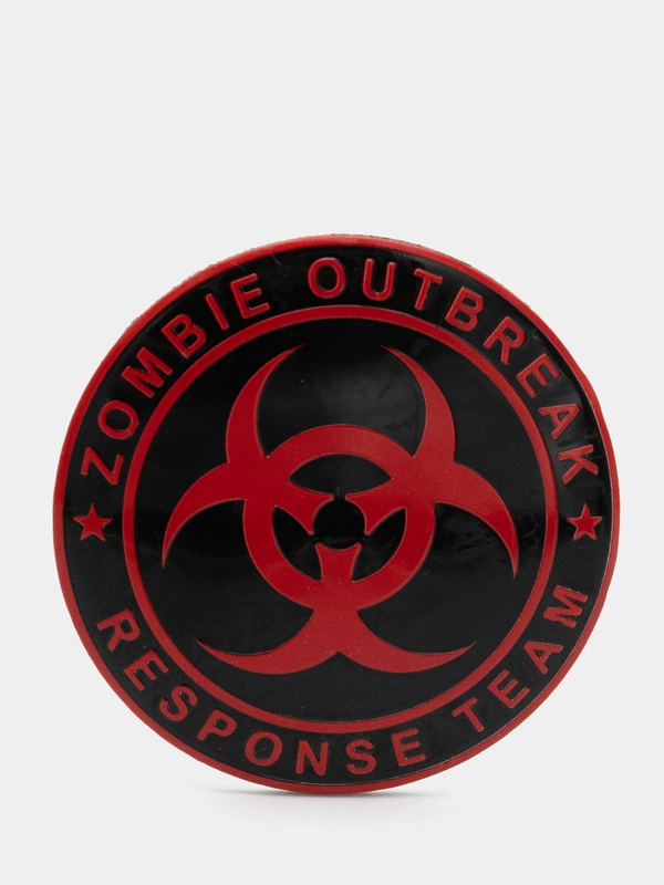 Наклейка на диски, колпаки тюнинг Зомби Zombie outbreak сферические, изогнутые 56 мм, 4 шт