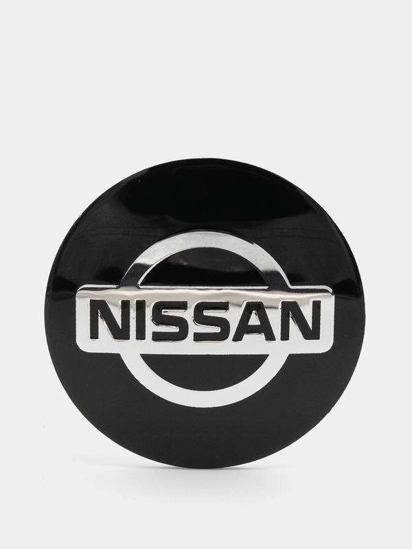 Наклейки на диски, колпаки Nissan сферическая, изогнутая ниссан, 4 штуки