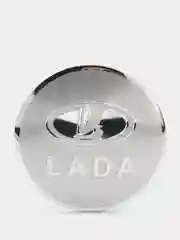 Серый меланж наклейки на диски, колпаки LADA, изогнутые Лада, 4 штуки