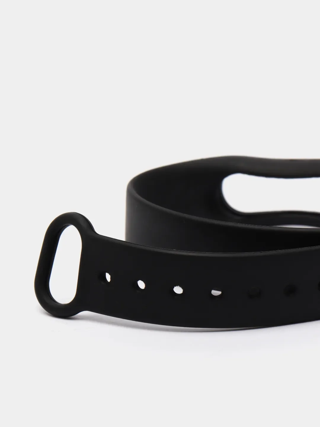 Черный силиконовый ремешок для Mi Band 2