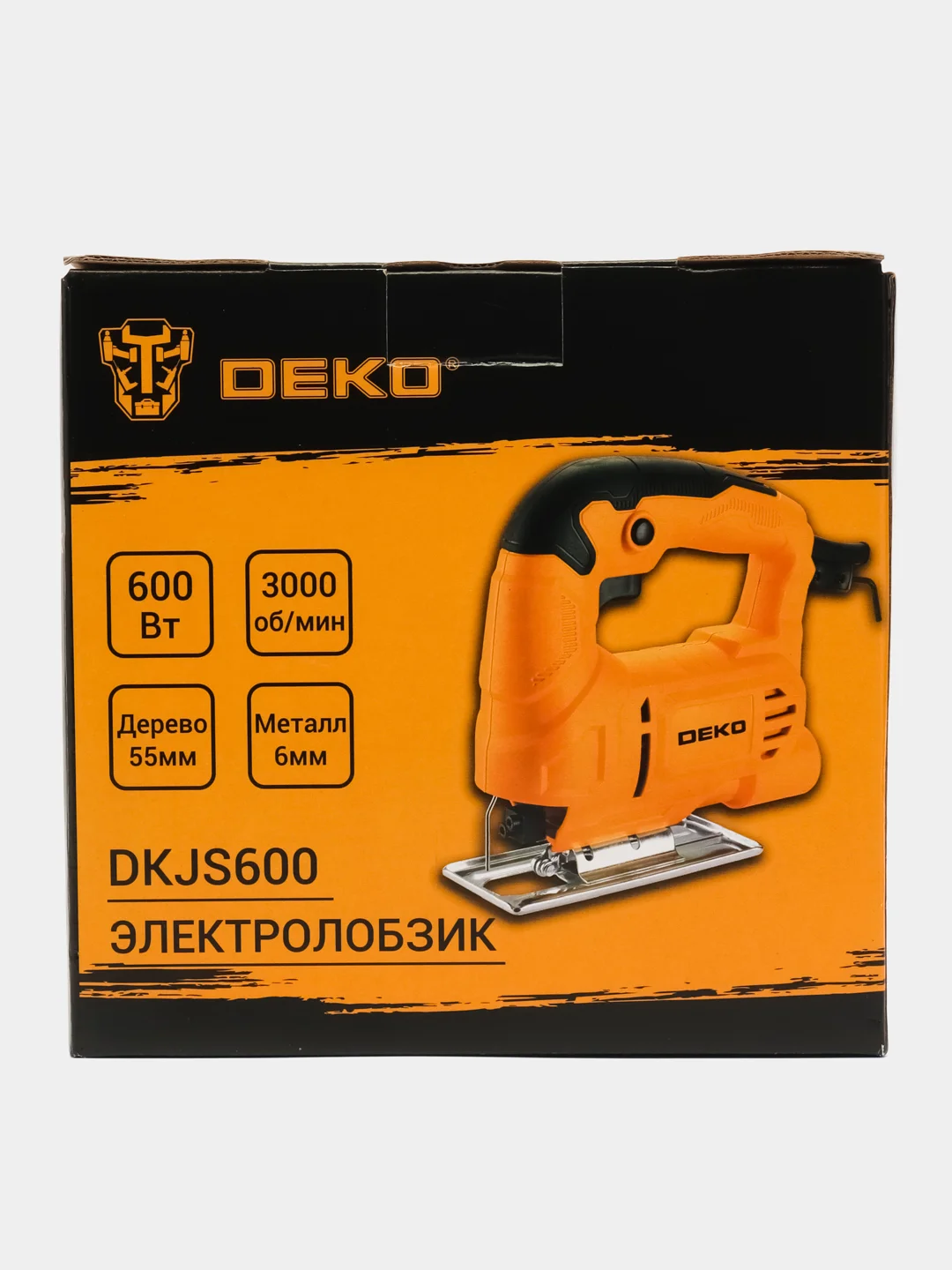 Желтый лобзик электрический Deko DKJS600, 600 Вт, электролобзик