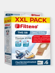 Мешки-пылесборники Filtero TMS 08 XXL Pack Экстра для пылесосов THOMAS XT/XS, 6 штук