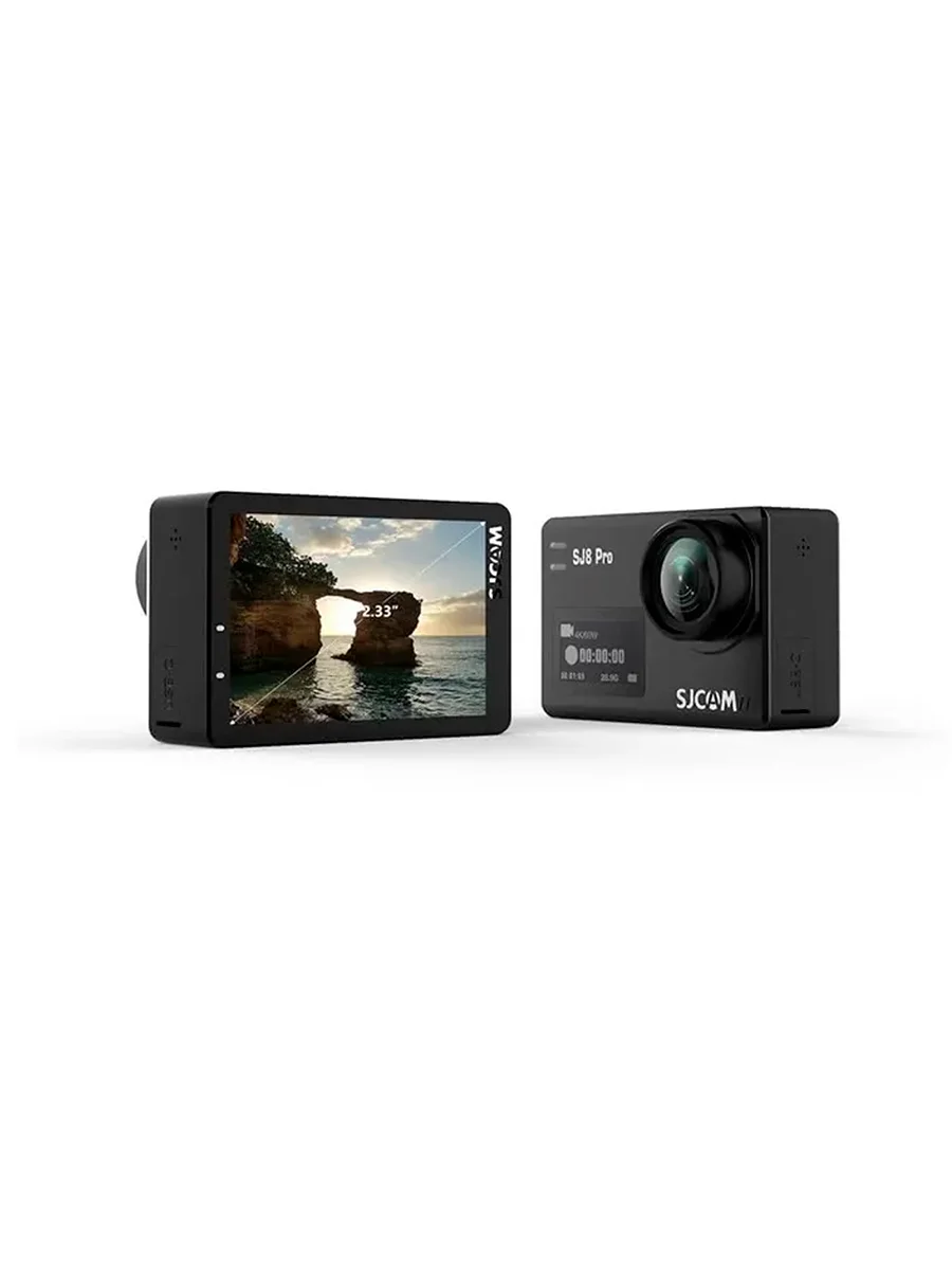 Экшн камера SJCam SJ8 Pro черная с креплением, водонепроницаемая 4K Ultra HD