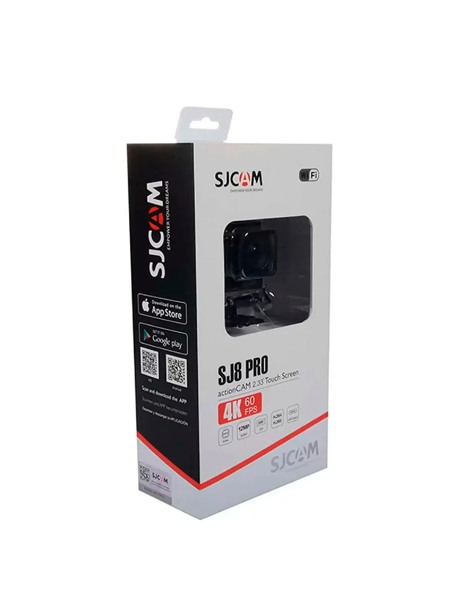 Экшн камера SJCam SJ8 Pro черная с креплением, водонепроницаемая 4K Ultra HD