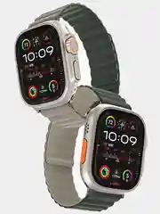 Зелёный хаки двухсторонний силиконовый ремешок Apple Watch Ultra /Ultra 2 /42-44-45 мм