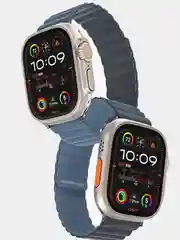 Синий меланж двухсторонний силиконовый ремешок Apple Watch Ultra /Ultra 2 /42-44-45 мм