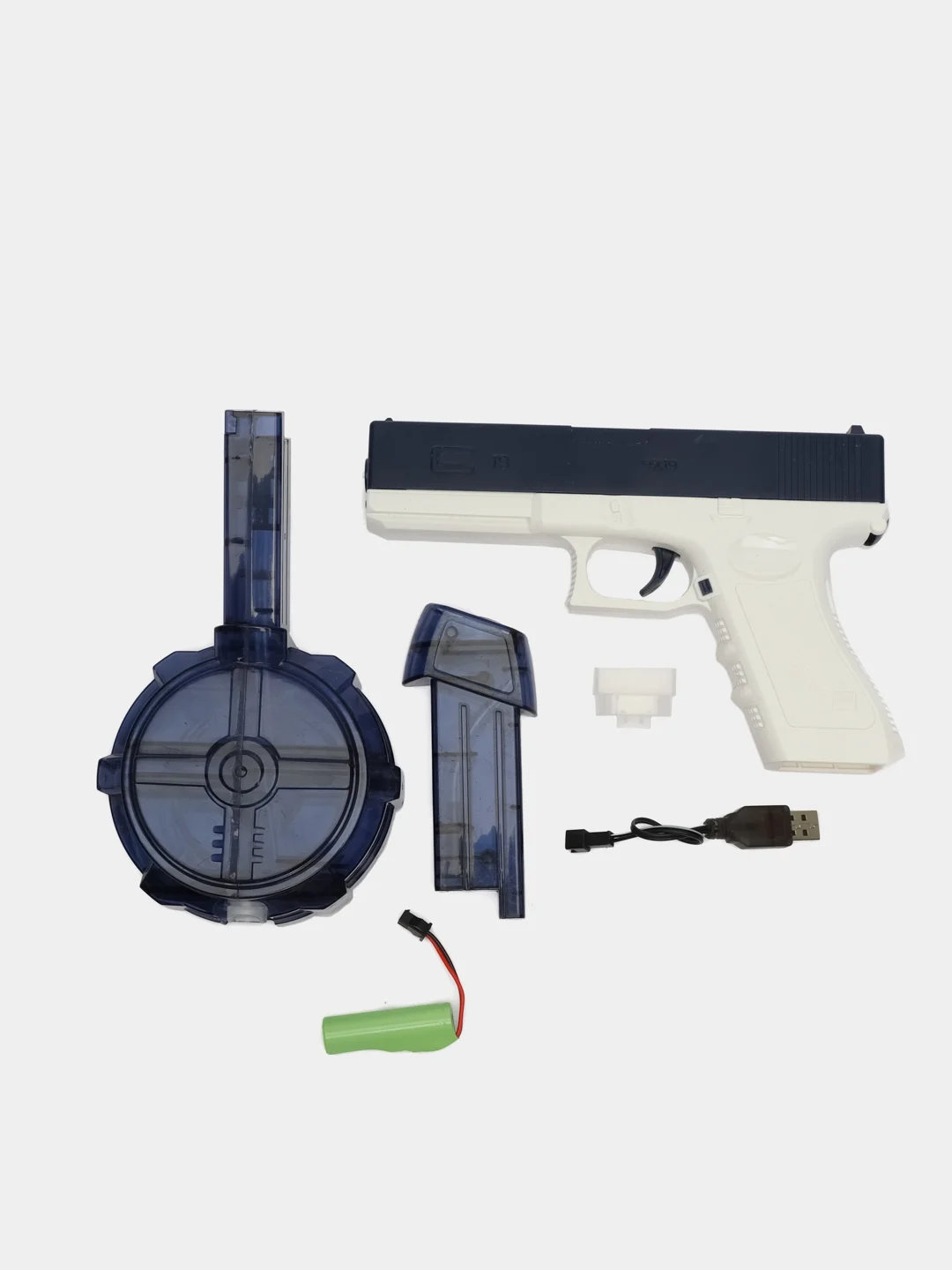 Синий детский водяной пистолет оружие Glock water gun