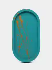 Бирюзовый подставка овальная из гипса