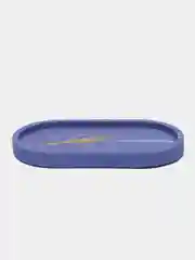 Небесно-голубой подставка овальная из гипса