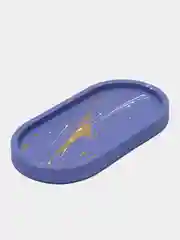 Небесно-голубой подставка овальная из гипса