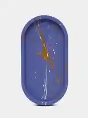 Небесно-голубой подставка овальная из гипса