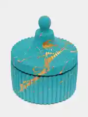 Бирюзовый гипсовые шкатулки для украшений ручной работы
