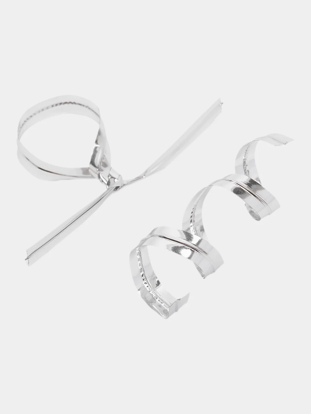 Серебряный твист лента 10 см 800 шт