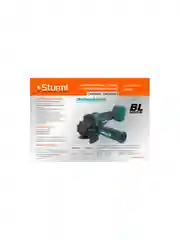 Аккумуляторная УШМ б/щ Sturm! CAG1812BLE 18 В,1BatterySystem,125 мм,3 скор,пл пуск, без