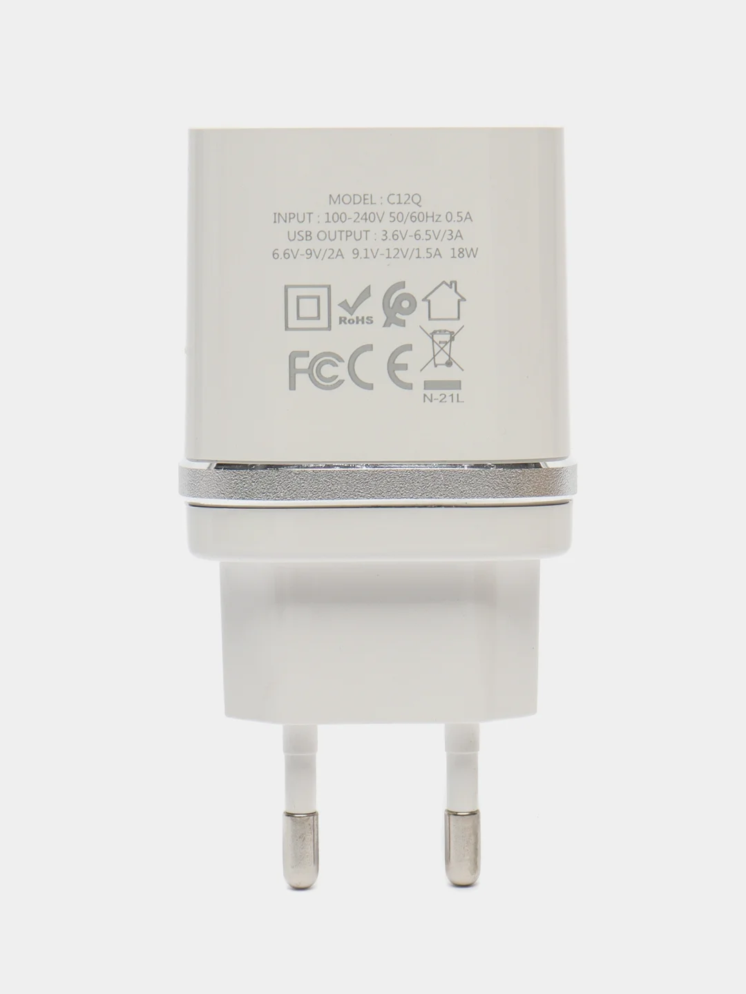 Белый сетевая зарядка USB