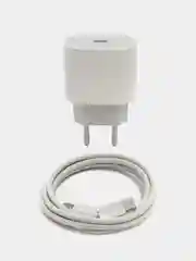 Белый блок питания (быстрая зарядка) для Iphone +кабель Type-c to Type-c
