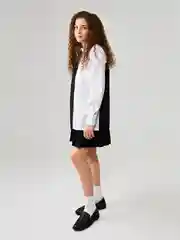 Блузка детская для девочек ACOOLA Inyz, черно-белый, хлопок