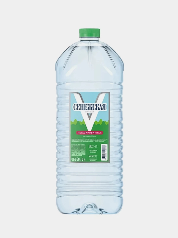 Вода питьвая СЕНЕЖСКАЯ, негазированная, 5 л
