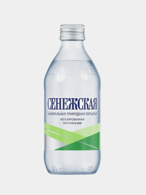 Вода питьевая негазированная СЕНЕЖСКАЯ, минеральная, стекло, 0,33 л