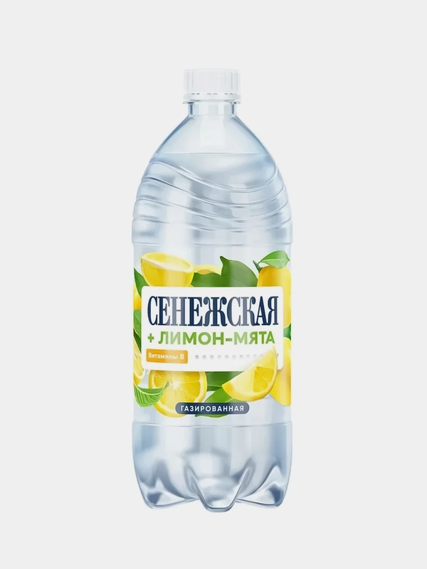 Напиток газированный Сенежская плюс "Лимон-Мята", 1 л