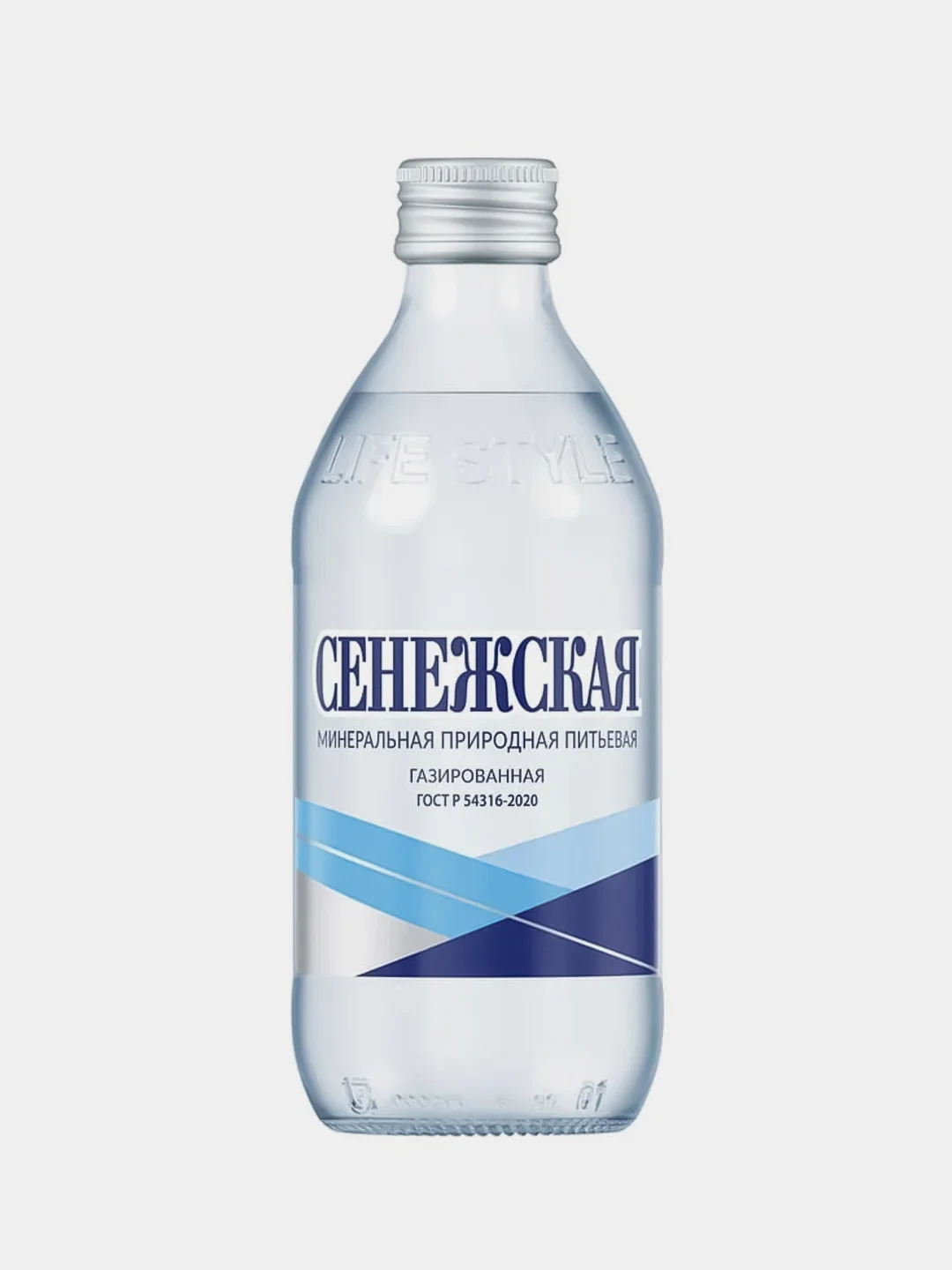 Вода питьевая минеральная Сенежская, газированная, стекло, 0,33 л