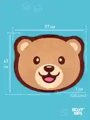Коричневый детский коврик для ног прикроватный, на пол в ванную комнату