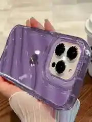 Аметистовый iphone 13, Айфон 13 чехол матовый с объёмный с принтом для iPhone 13