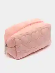 Розовый косметичка женская мягкая кошелек женская сумочка пенал на молнии