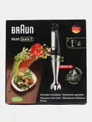 Черный блендер погружной Braun Multiquick 7 MQ7035X, 1000 Вт, технология ACTIVEBlade, турборежим,