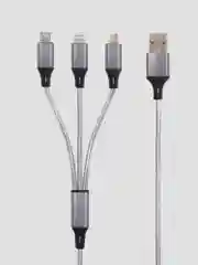 1227 Кабель GAL CU-1227 3 в 1 USB A - 8pin/Type C/microUSB 2.1A 1,2 m