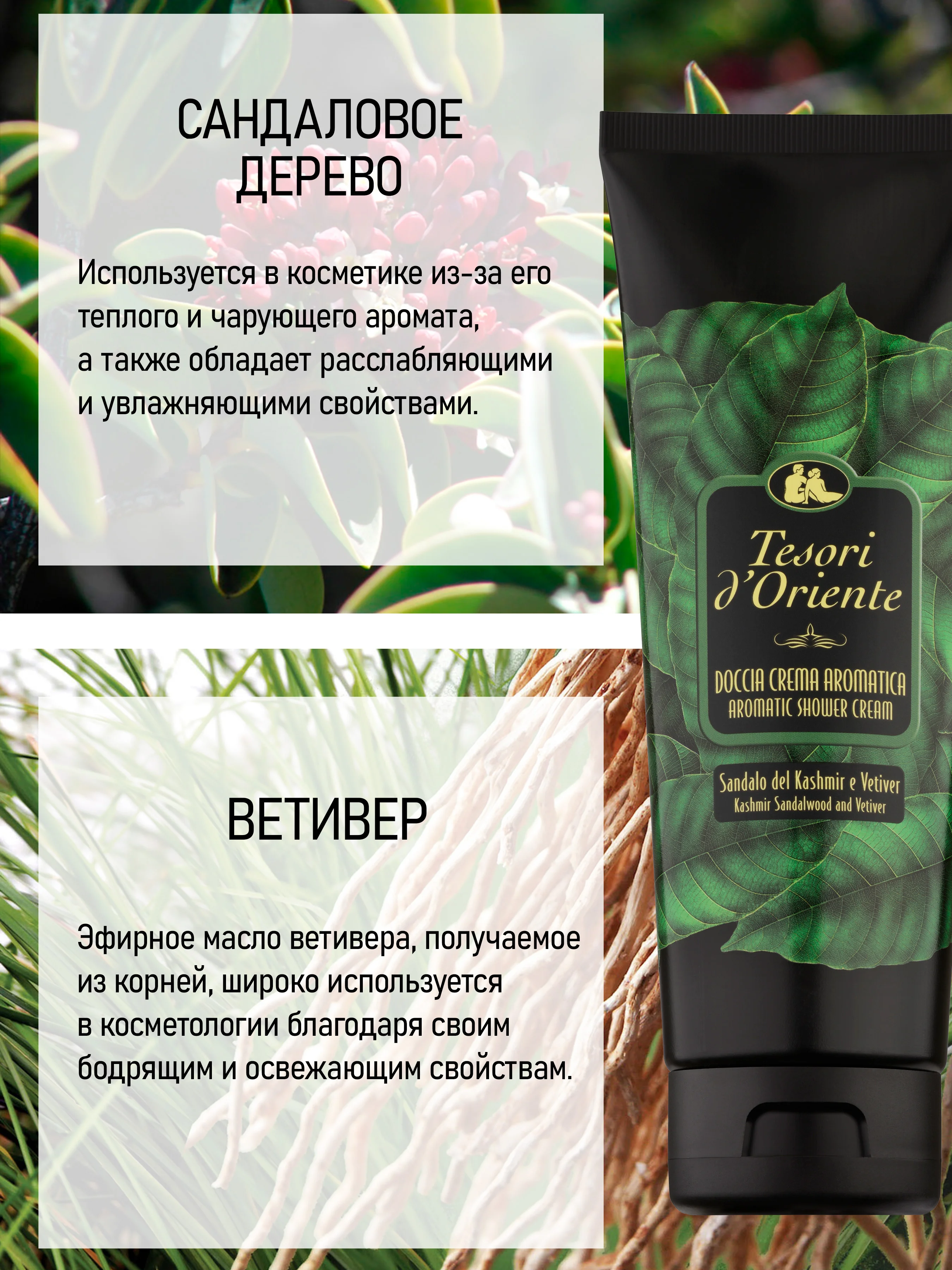 Гель для душа Сандал и Ветивер Sandalo del Kashmir e Vetiver 250 мл