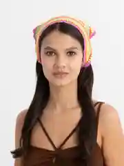 Разноцветный вязанная косынка / бандана женская