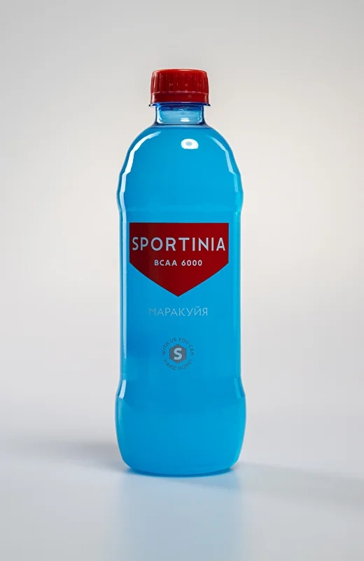 Sportinia BCAA напиток с содержанием аминокислот, спортивное питание 12 бутылок по 0.5 л