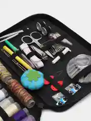Черный набор для шитья и рукоделия, нитки набор