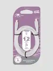 5143 Кабель GAL CU-5143 Type C - Type C, 3А, 1,2 м, TPE, цвет белый