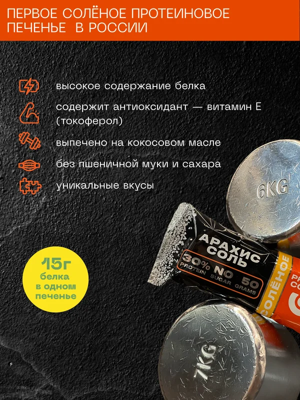 Протеиновое соленое печенье PUREPROTEIN, пармезан, 50 г