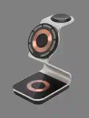 Серебряный беспроводная зарядка MagSafe, 3 в 1, для iPhone, AirPods, Apple Watch, быстрая зарядка 15W